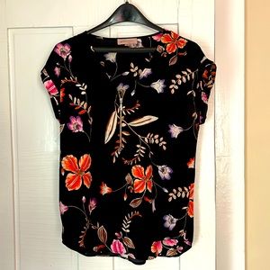 Black Floral Blouse